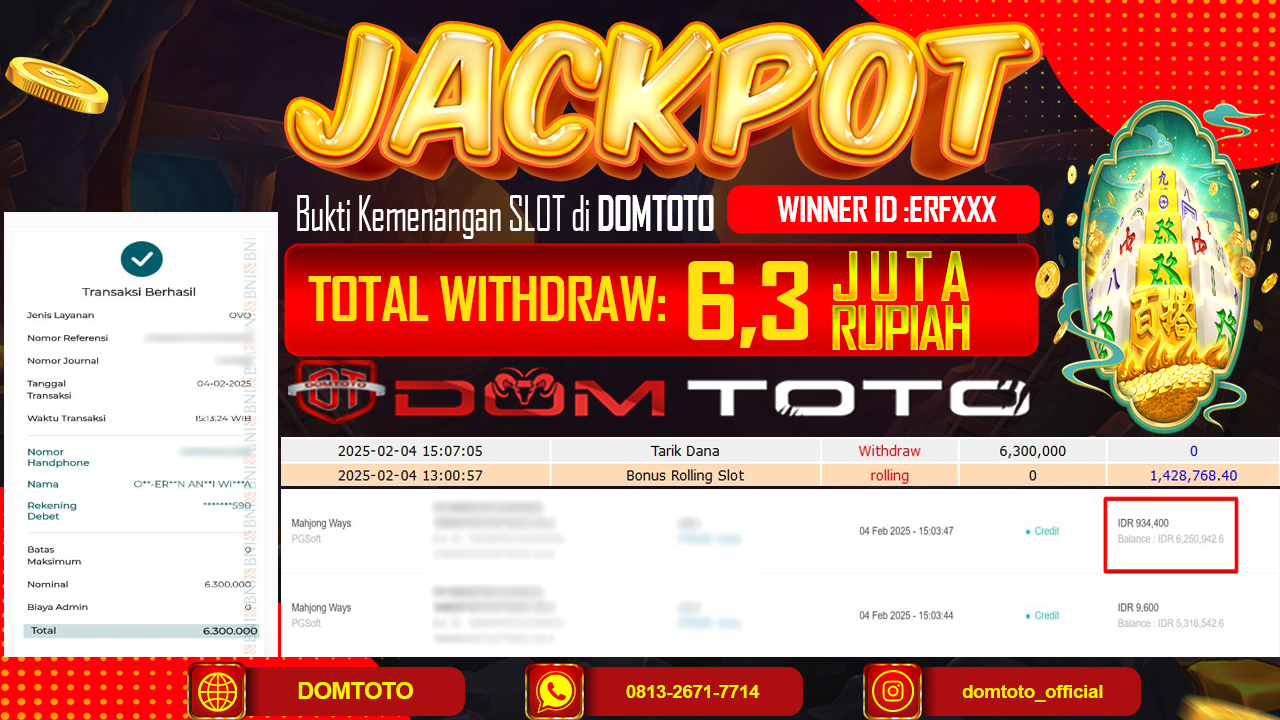 JACKPOT SLOT MAHJONG WAYS  4 FEBRUARI 2025
